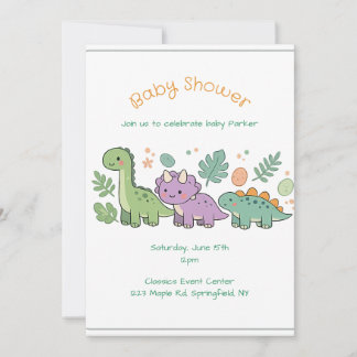 dinosaur baby shower invitation for boy or girl einladung