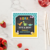 Dinosaur Baby Shower Napkin - Custom Serviette (Beispiel)