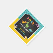 Dinosaur Baby Shower Napkin - Custom Serviette (Ecke)