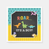 Dinosaur Baby Shower Napkin Serviette (Vorderseite)