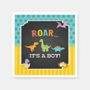 Dinosaur Baby Shower Napkin Serviette