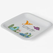 Dinosaur-Baby-Shower-Papierplatte Pappteller (Gewinkelt)