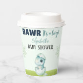 Dinosaur Baby Shower Party Napkins for Boy Pappbecher (Vorderseite)