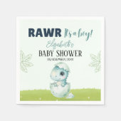 Dinosaur Baby Shower Party Napkins for Boy Serviette (Vorderseite)