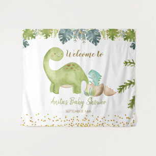 Dinosaur-Baby-Shower-Schild-Tapete Wandteppich