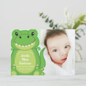 Dinosaur Baby Shower T-Rex Einladung (Stehend Vorderseite)
