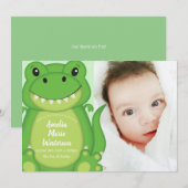 Dinosaur Baby Shower T-Rex Einladung (Vorne/Hinten)