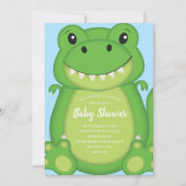 Dinosaur Baby Shower T-Rex Einladung (Vorderseite)