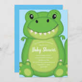 Dinosaur Baby Shower T-Rex Einladung (Vorne/Hinten)