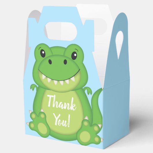 Dinosaur Baby Shower T-Rex Geschenkschachtel (Geöffnet)