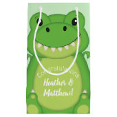 Dinosaur Baby Shower T-Rex Kleine Geschenktüte (Vorderseite)