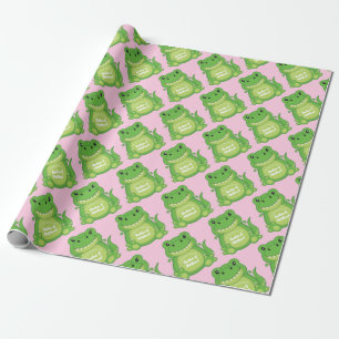 Dinosaur Baby Shower T-Rex Pink Girl Geschenkpapier
