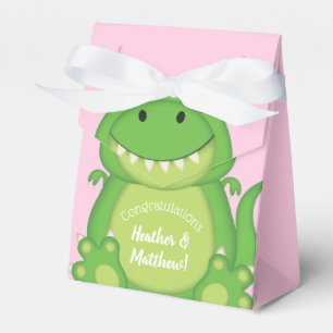 Dinosaur Baby Shower T-Rex Pink Girl Geschenkschachtel