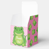 Dinosaur Baby Shower T-Rex Pink Girl Geschenkschachtel (Geöffnet)