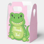 Dinosaur Baby Shower T-Rex Pink Girl Geschenkschachtel (Geöffnet)