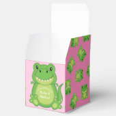 Dinosaur Baby Shower T-Rex Pink Girl Geschenkschachtel (Geöffnet)