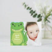 Dinosaur Baby Shower T-Rex Postkarte (Stehend Vorderseite)