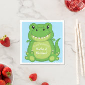 Dinosaur Baby Shower T-Rex Serviette (Beispiel)
