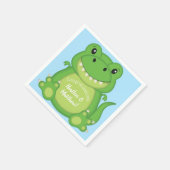 Dinosaur Baby Shower T-Rex Serviette (Ecke)
