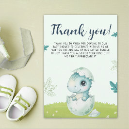 Dinosaur Baby Shower Thank You Card for Boy Dankeskarte