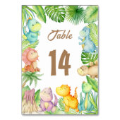 Dinosaur Baby Tischnummer (Vorderseite)