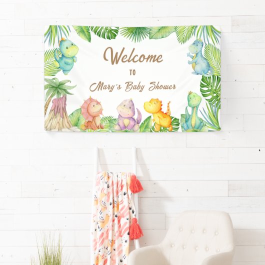 Dinosaur Baby Willkommen Banner (Insitu)