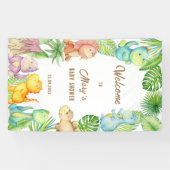 Dinosaur Baby Willkommen Banner (Horizontal)