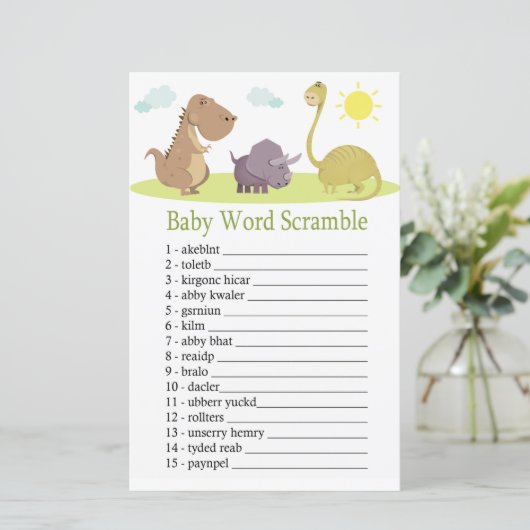 Dinosaur Baby Wortspiel (Stehend Vorderseite)