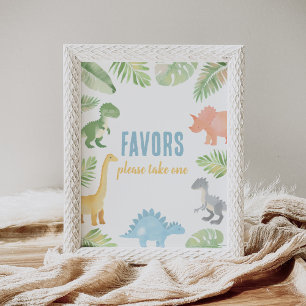 Dinosaur Babydusche bevorzugt Schild