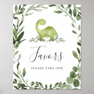 Dinosaur Babydusche bevorzugt Schild