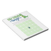 Dinosaur Babydusche Bingokarte Notepad Notizblock (angewinkelt)