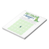 Dinosaur Babydusche Bingokarte Notepad Notizblock (Rotiert)