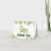 Dinosaur Babydusche Danke Karte (Vorderseite)