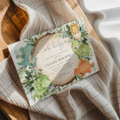 Dinosaur Babydusche Einladung