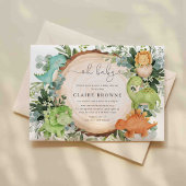 Dinosaur Babydusche Einladung