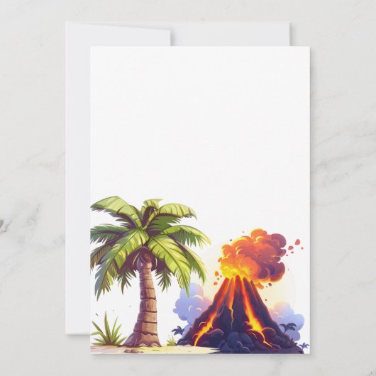 Dinosaur Babydusche Einladung (Rückseite)