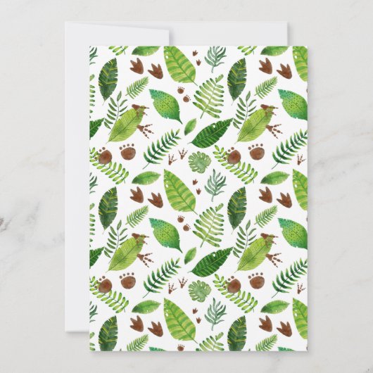 Dinosaur Babydusche Einladung (Rückseite)