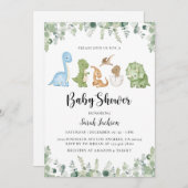 Dinosaur Babydusche Einladungen (Vorne/Hinten)