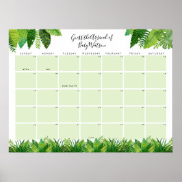 Dinosaur Babydusche Ratschlag Fälligkeitsdatum Poster