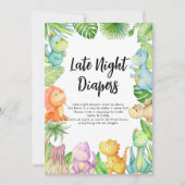 Dinosaur Babydusche Spätnachtswanne Karte (Vorderseite)