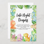 Dinosaur Babydusche Spätnachtswanne Karte (Vorne/Hinten)