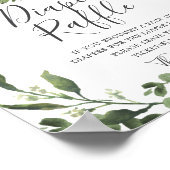 Dinosaur Babydusche Windeln Raffelzeichen Poster (Ecke)