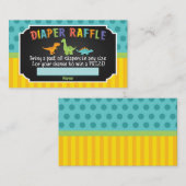 Dinosaur Babydusche Windelwaschkarte Begleitkarte (Vorne/Hinten)