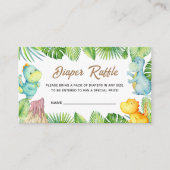 Dinosaur Babydusche Windelwaschmaschine Beilage Ka Begleitkarte (Vorderseite)