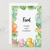 Dinosaur Babyduschkarte Einladung (Vorne/Hinten)