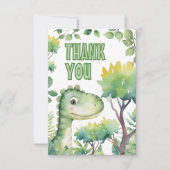 Dinosaur Baby's 1. Geburtstag Dino-Mite Vielen Dan Dankeskarte (Vorderseite)