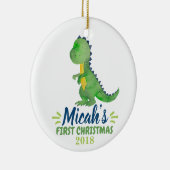 Dinosaur Baby's First Christmas Ornament (Rechts)