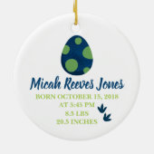 Dinosaur Baby's First Christmas Ornament (Hinten)