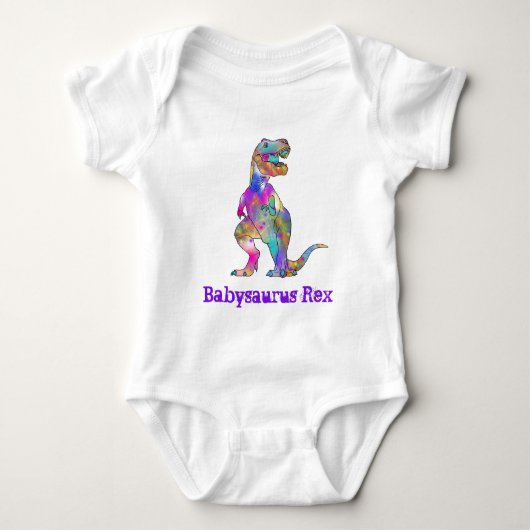 Dinosaur Babysaurus Rex New Baby Baby Strampler (Vorderseite)