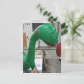 Dinosaur Ballon Postkarte (Stehend Vorderseite)